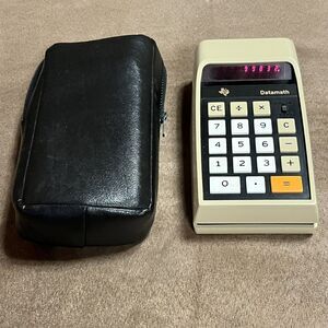 Vintage Texas Instruments TI-2500B Electronic Calculator With Case Tested